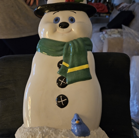 Vtg. Ceramic Snowman Towel Holder - Picture 4 of 4